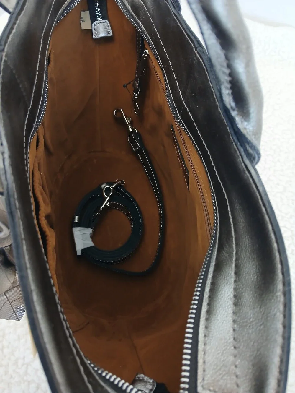 Patricia Nash Metallic Silver Emiliano NWT-Leather Flower Charm Not Included